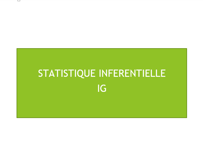 Statistique inférentielle
