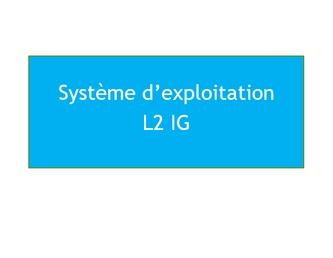 Système d'exploitation